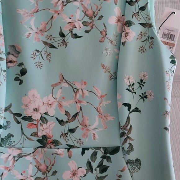 Calvin Klein Round Neck Sheath Dress Seafoam Green Sz 12 NEW w/Tags - Picture 6 of 14